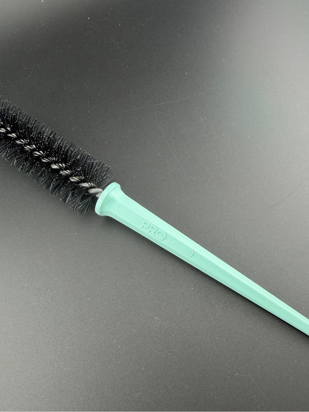 Vintage “Pro” Styling Brush Rat Tail Teaser mint Green 7.5” Long USA